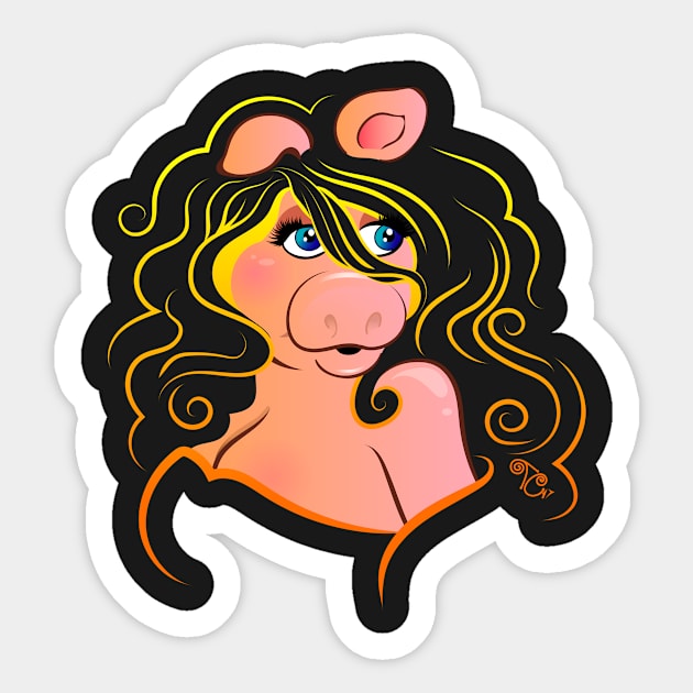 Electric Diva- Sunset Sticker by Toni Tees